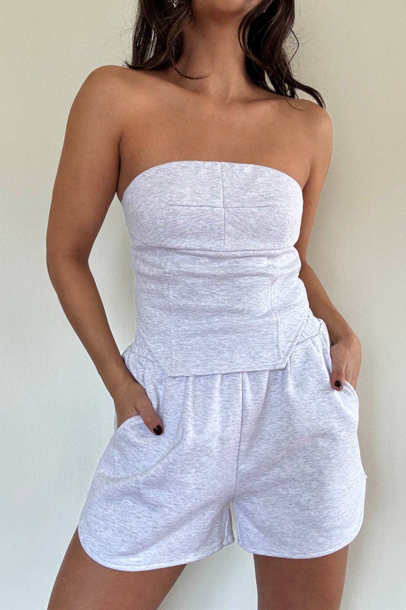 Terry Corset Top and Short Set