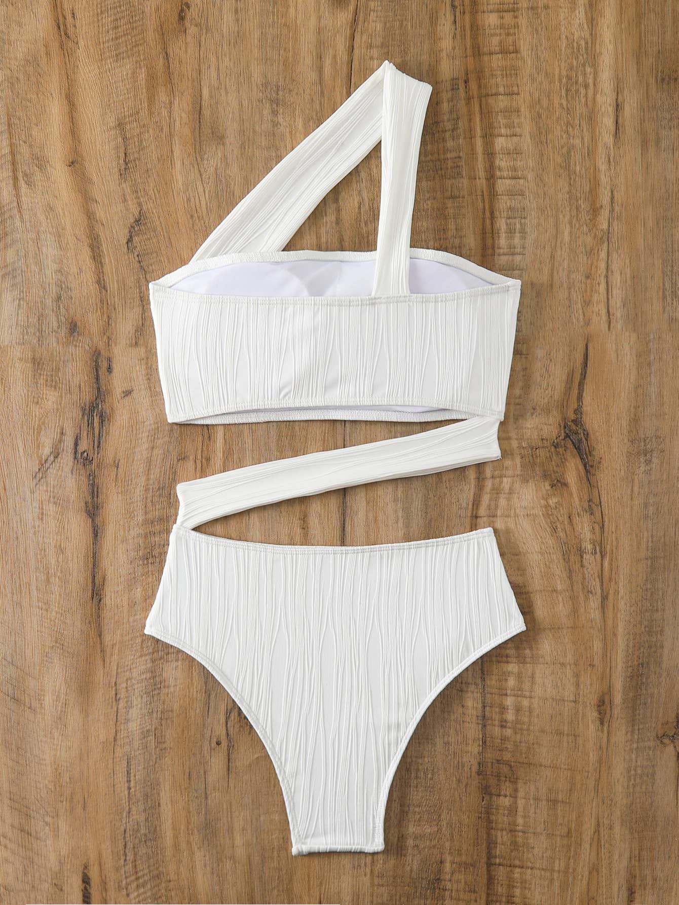 Solid color one-piece swimsuit bikini