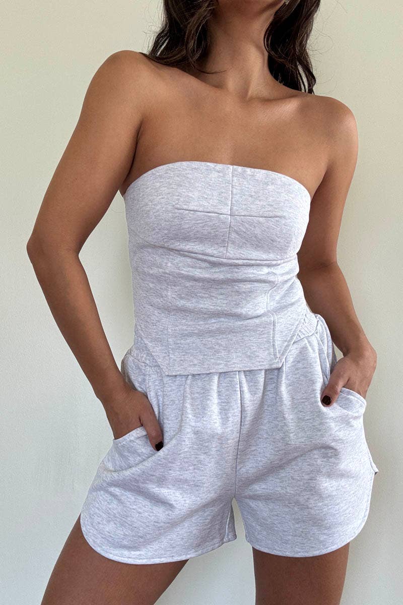 Terry Corset Top and Short Set