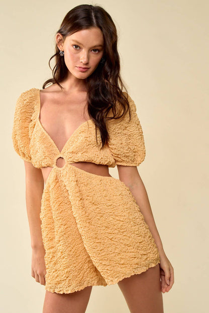 O-RING CUT OUT SHORT ROMPER
