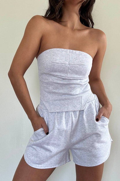 Terry Corset Top and Short Set