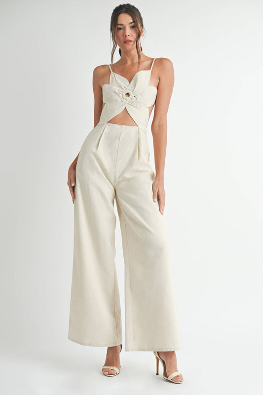Floral Linen Jumpsuit