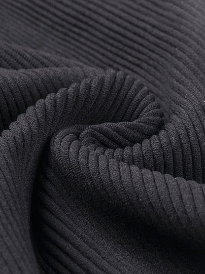 Seamless Zipper Front Long Sleeve Ribbed Jumpsuit
