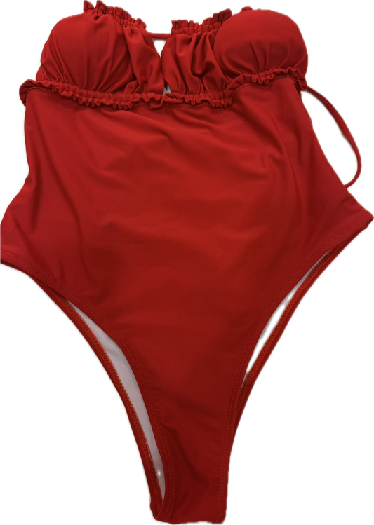 One Piece Over the Neck Strap Swimsuit