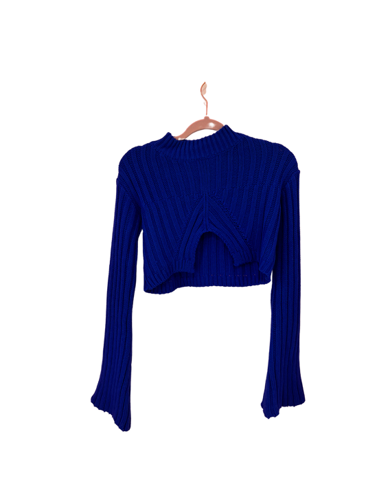 Vallery Blue High Cut Middle Sweater
