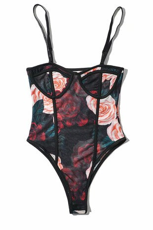 Floral Print Bodysuit