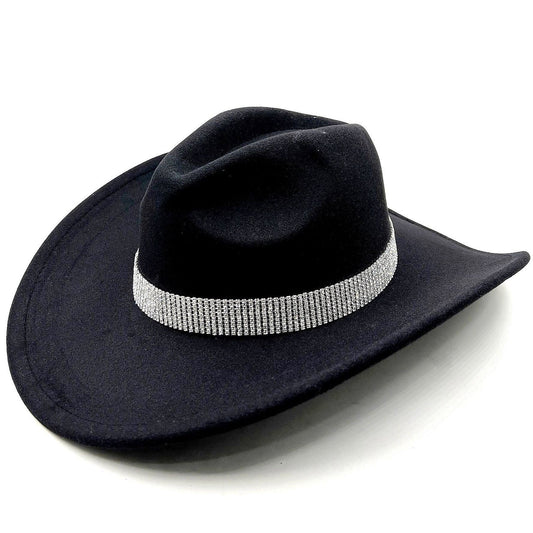 Bold Rhinestone Bling Band Cowboy Cowgirl Hat