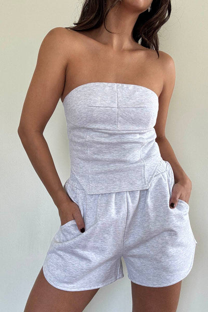 Terry Corset Top and Short Set