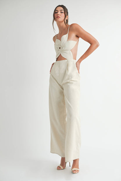 Floral Linen Jumpsuit