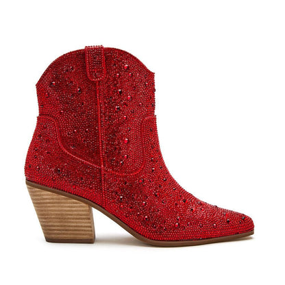Heather Rhinestone Ankle Boot - Docias boutique