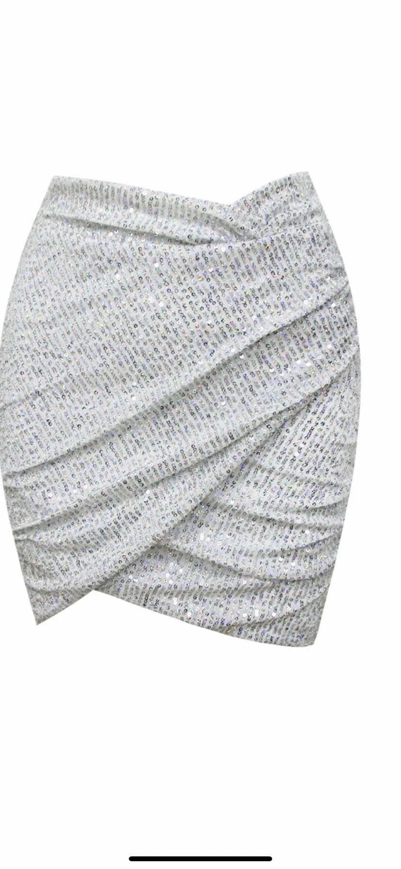 Monica Silver Sequin Skirt - Docias boutique