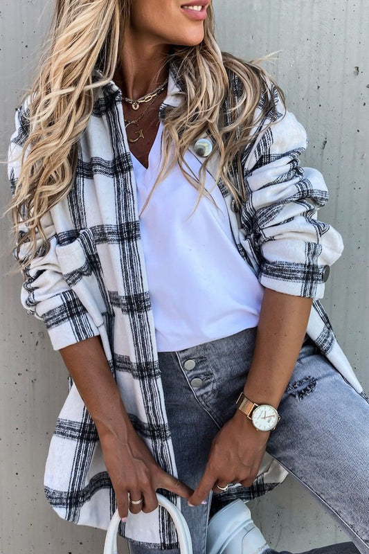 Oversized Plaid Button Shacket