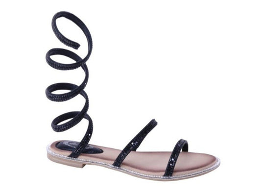 Rhinestone Deco Sandals - Docias boutique